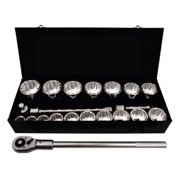 COFFRET CLÉ A CLIQUET DOUILLES 1"22 PIECES  2052
