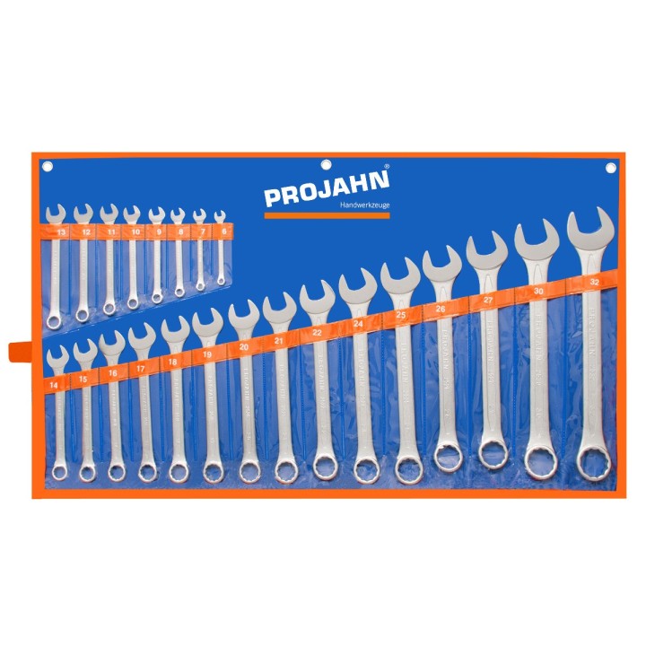 JEU DE CLES MIXTES  (Trousse) SATINE mat 23 pièces METRIQUES  4410