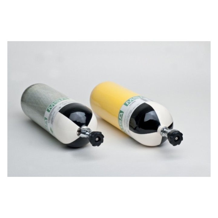 BOUTEILLE 6L 300 BAR ACIER ROBINET DROIT VTI I 9,4 KG PLEINE